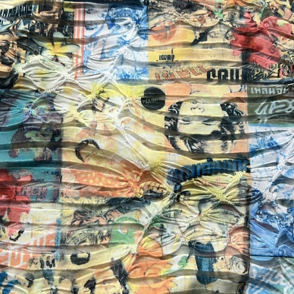 Lady’s Image Delaware Graphic 3/4 Sleeve Button Down Shirt - Picture 2 of 5